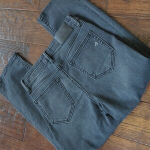 HIDDEN Washed Black High Rise Cropped Ankle Length Denim Jeans
